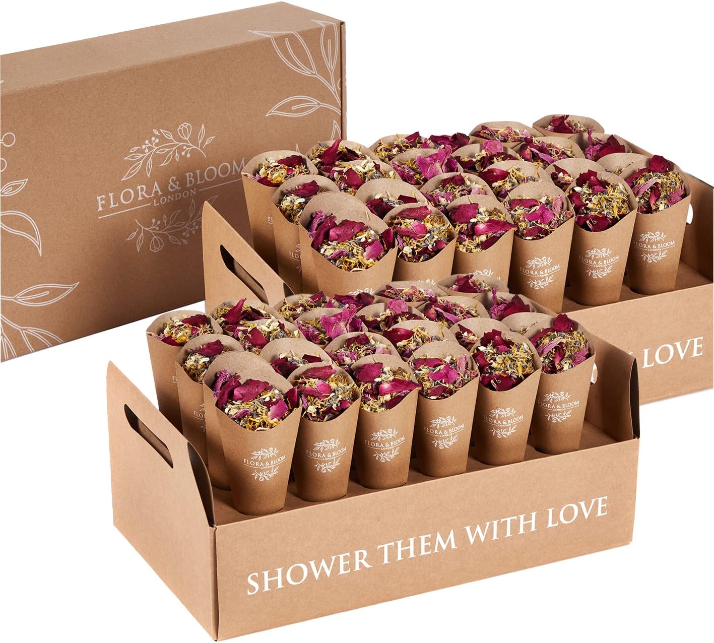 Flora & Bloom Biodegradable Wedding Confetti Kit - 48 Guests