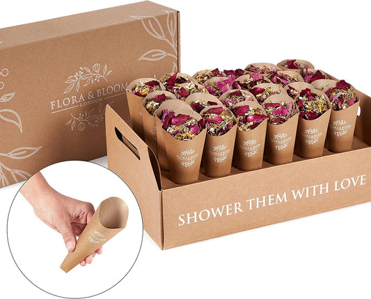 Flora & Bloom Biodegradable Wedding Confetti Kit - 24 Guests